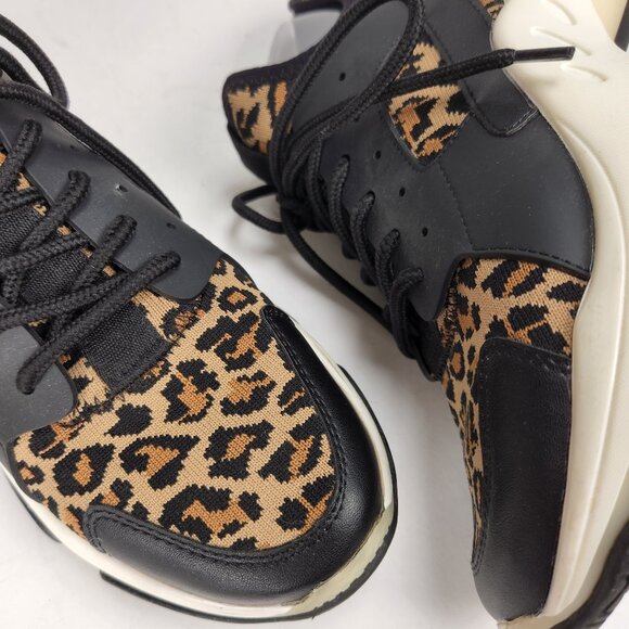 Steve Madden ARELLE Leopard Print Sneakers - 9 - Picture 1 of 12